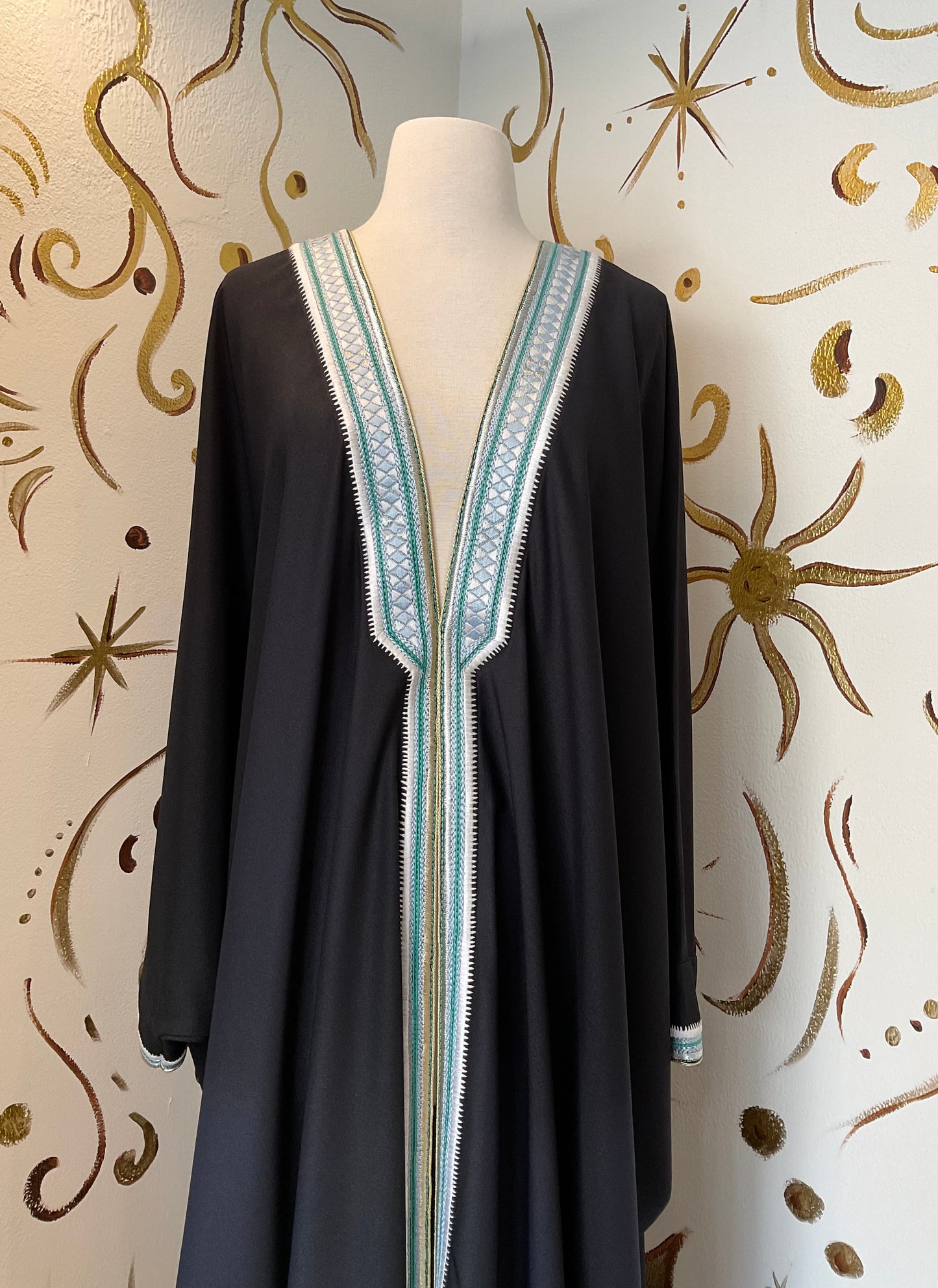 Black Embroidered Abaya