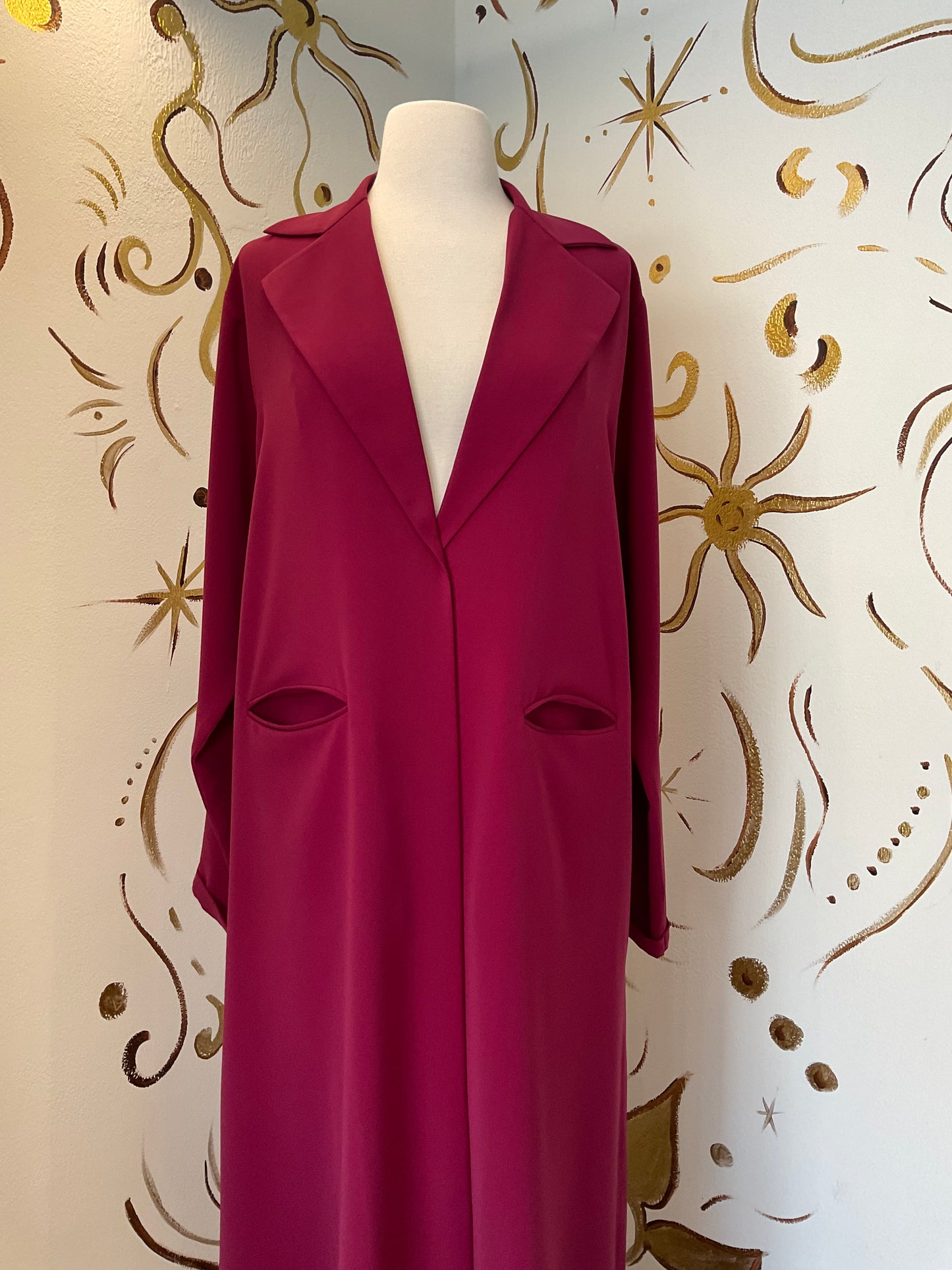 Maroon Blazer Abaya