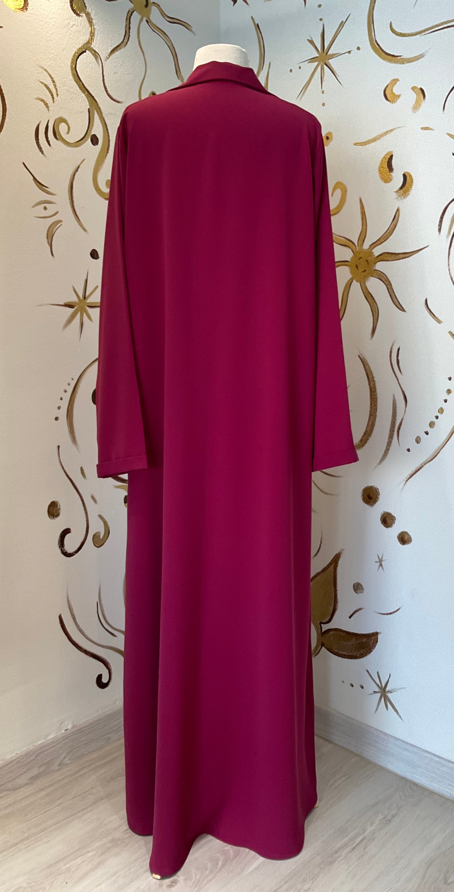 Maroon Blazer Abaya
