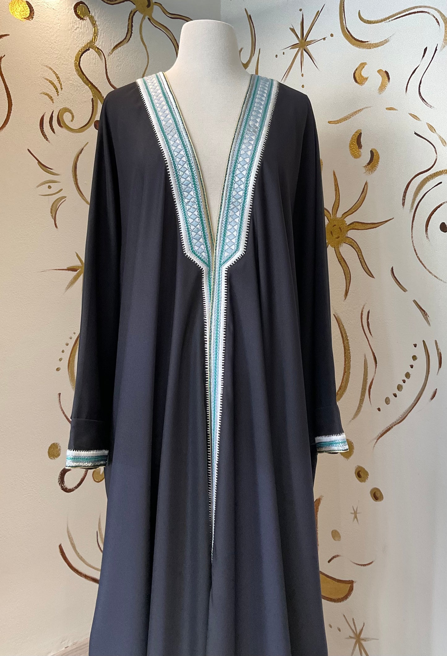 Black Embroidered Abaya
