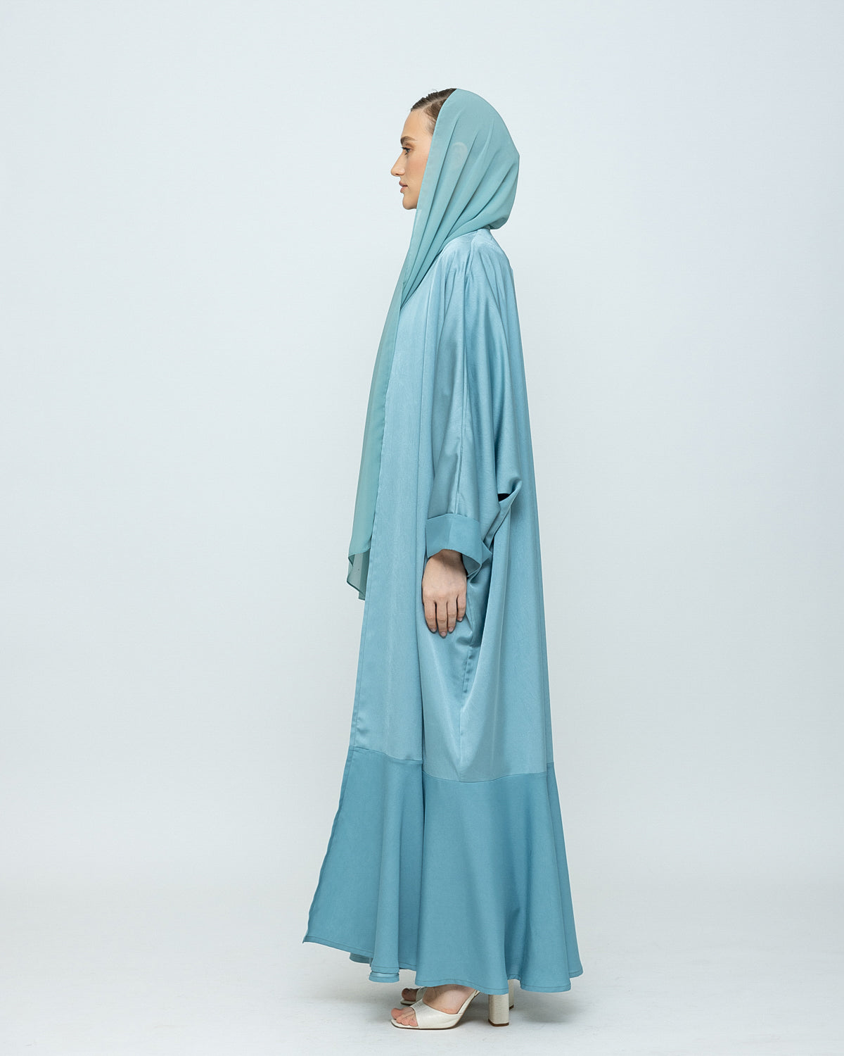 Blue Flared Abaya